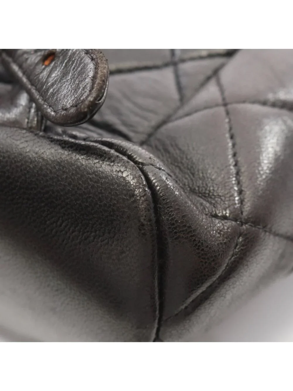 Chanel Backpack Quilted Black Lambskin Double Turnlock Chain